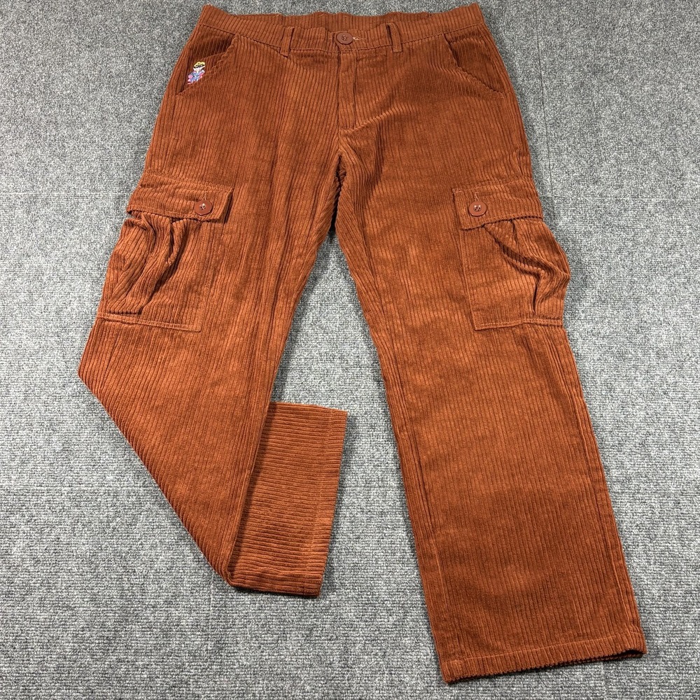 Kidsuper Studios AW22 Cotton Mens FITS Size 36x29.5 Corduroy Cargo Pants Rust